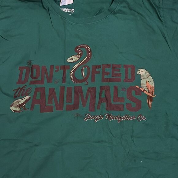 Disney Women’s Green “Don’t Feed the Animals” Jungle Navigation Co. T-shirt 3XL - Picture 2 of 6